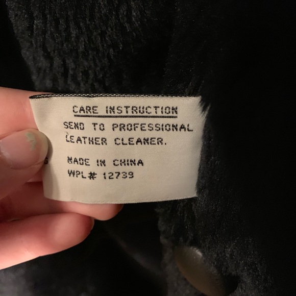 Charles Klein Leather Faux Fur Overcoat Co… - Picture 5 of 8